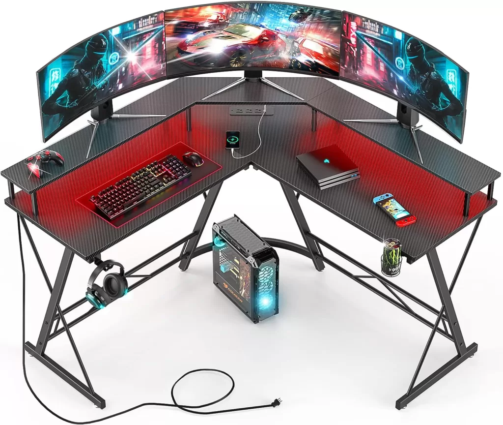 HYTXEN Gaming Desk with Led Lights