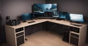 L-shaped gaming desks