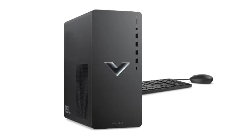 The HP Victus 15L, a top choice for the best pre-built gaming PC under $1000 with a clean design