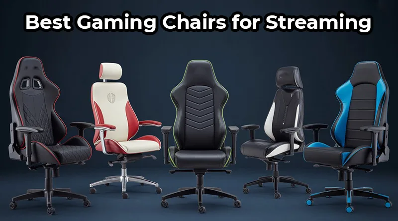 A photo of the five best gaming chairs for streaming in 2025, highlighting top-tier models from Secretlab, Herman Miller, and Razer.