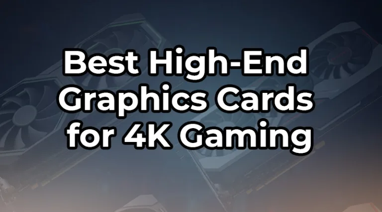 A lineup of the best high-end graphics cards from NVIDIA and AMD, displayed on a futuristic background