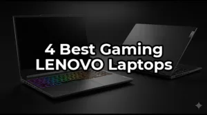 A photo of the best Lenovo gaming laptops in 2025, showing the powerful Legion Pro and the portable Legion Slim models side-by-side.