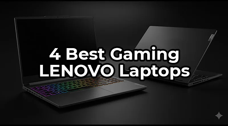 A photo of the best Lenovo gaming laptops in 2025, showing the powerful Legion Pro and the portable Legion Slim models side-by-side.