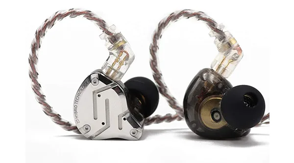 A close-up shot of the Linsoul KZ ZS10 Pro, a top choice for the best gaming earbuds for pure audio quality and detail.