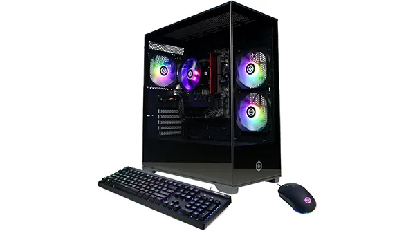 The CyberPowerPC Gamer Xtreme VR, the best overall pre-built gaming PC under $1500, in its stylish white case.