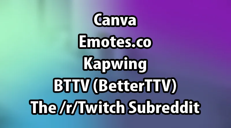 A guide on how to get free Twitch emotes, showing a variety of colorful and fun emotes being created on a computer screen.