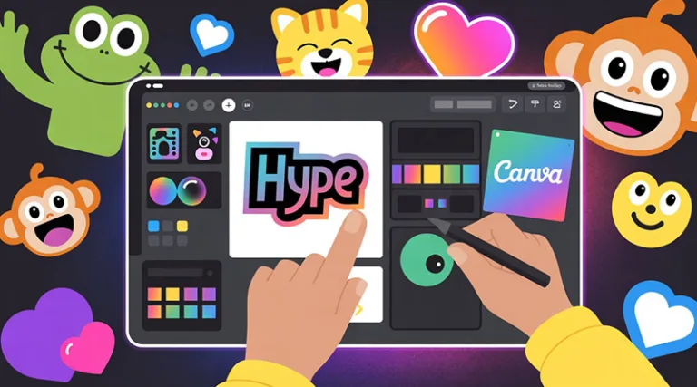 A guide on how to get free Twitch emotes, showing a variety of colorful and fun emotes being created on a computer screen.