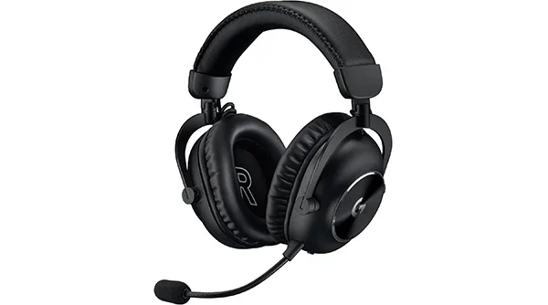 The Logitech G PRO X 2 LIGHTSPEED, the best premium gaming headset for competitive players, resting on its stand.