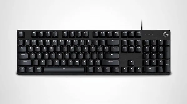 The Logitech G413 SE, a minimalist mechanical keyboard under $100 with a premium brushed aluminum top case.