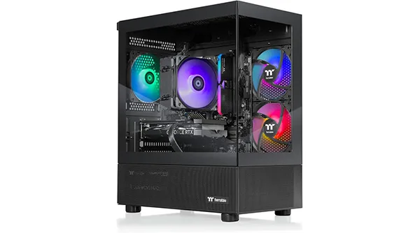 The Thermaltake LCGS View, a premium component pre-built gaming PC under $1500.