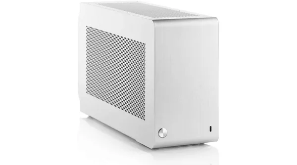 The ultra-compact DAN A4-SFX case, showing the smallest possible footprint for a high-performance Mini ITX Gaming PC.