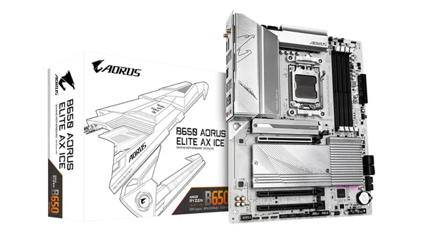 GIGABYTE B760 AORUS ELITE AX, a high-value chipset option for a budget Intel best gaming motherboard build.