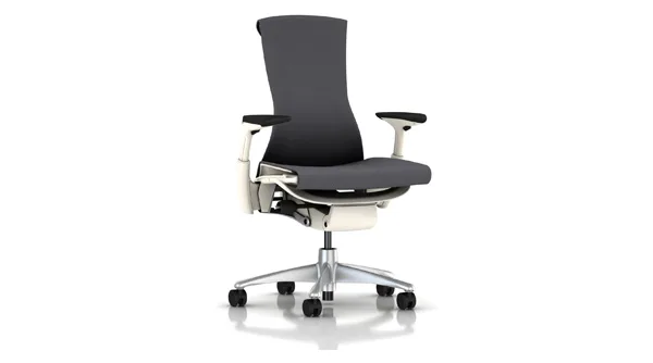 The Herman Miller Embody Gaming Chair, showcasing the unique ergonomic back support design for a supportive best ergonomic gaming chair for a heavy person.